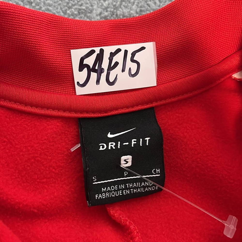 Nike Full Zip Jacket Womens Small Athletic Active Workout Dri Fit Red - Picture 2 of 10